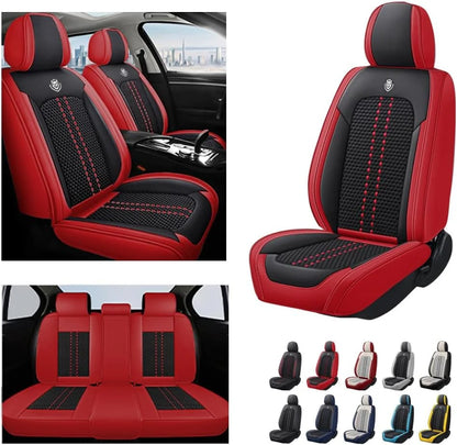 Huse auto Seat Elite Negru + Rosu (Textil + Piele )