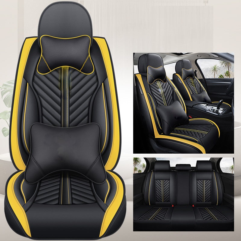 Huse auto Jeep Luxury Negru + Galben / 4 pernute incluse