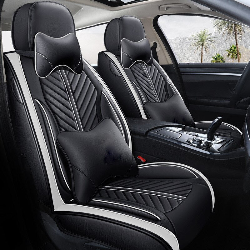 Huse auto Volkswagen Luxury Negru + Alb