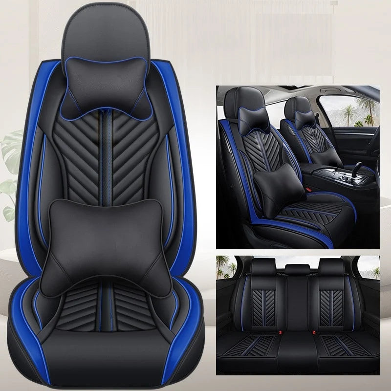 Huse auto Chevrolet Luxury Negru + Albastru