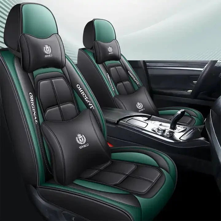 Huse auto Fiat Style Negru + Verde