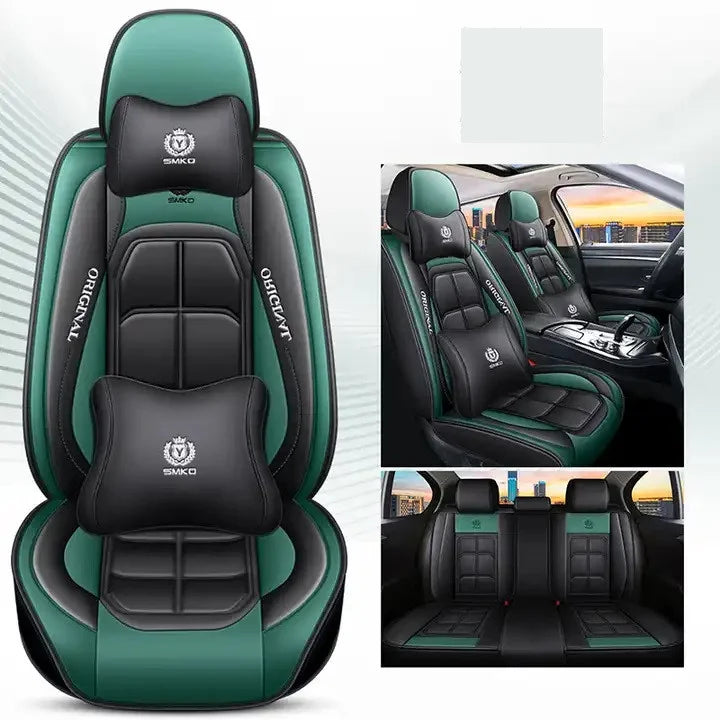 Huse auto Audi Style Negru + Verde