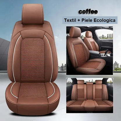 Huse auto BMW Textil + Piele Ecologica Maro